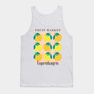 Fruit market Copenhagen Wild Yellow Animal pattern Citrus fruits Tank Top